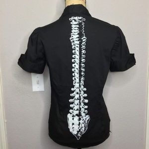 Black Button-up "Spine" Shirt